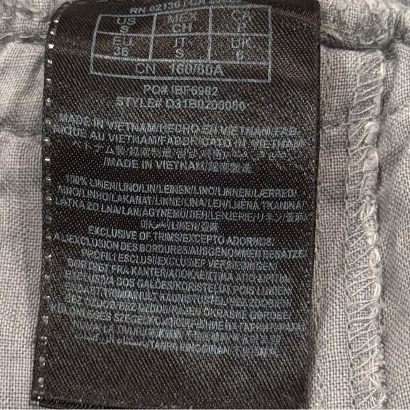 Guess Los Angeles Size S Nomad Gray 100% Linen Wide Leg Beach Pants w/Pockets - Picture 6 of 6